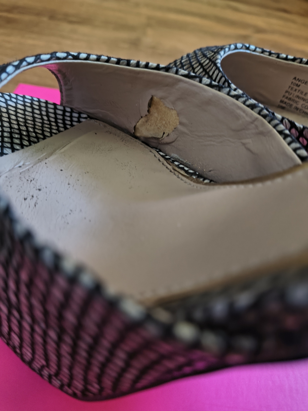 Betsy Johnson Taup/Black Peep-Toe Ankle-Strap Platform Heels - Picture 8 of 10